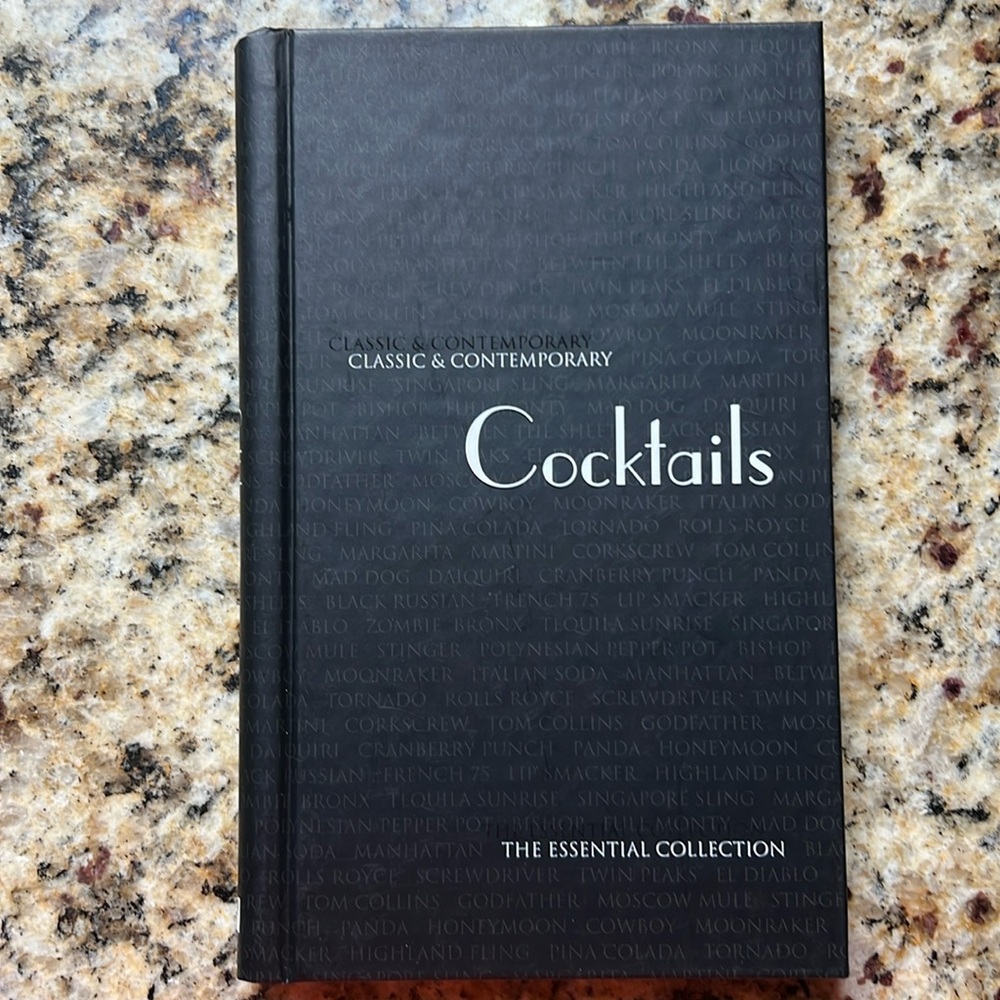 Hardcover Classic and Contemporary Cocktails cookbook